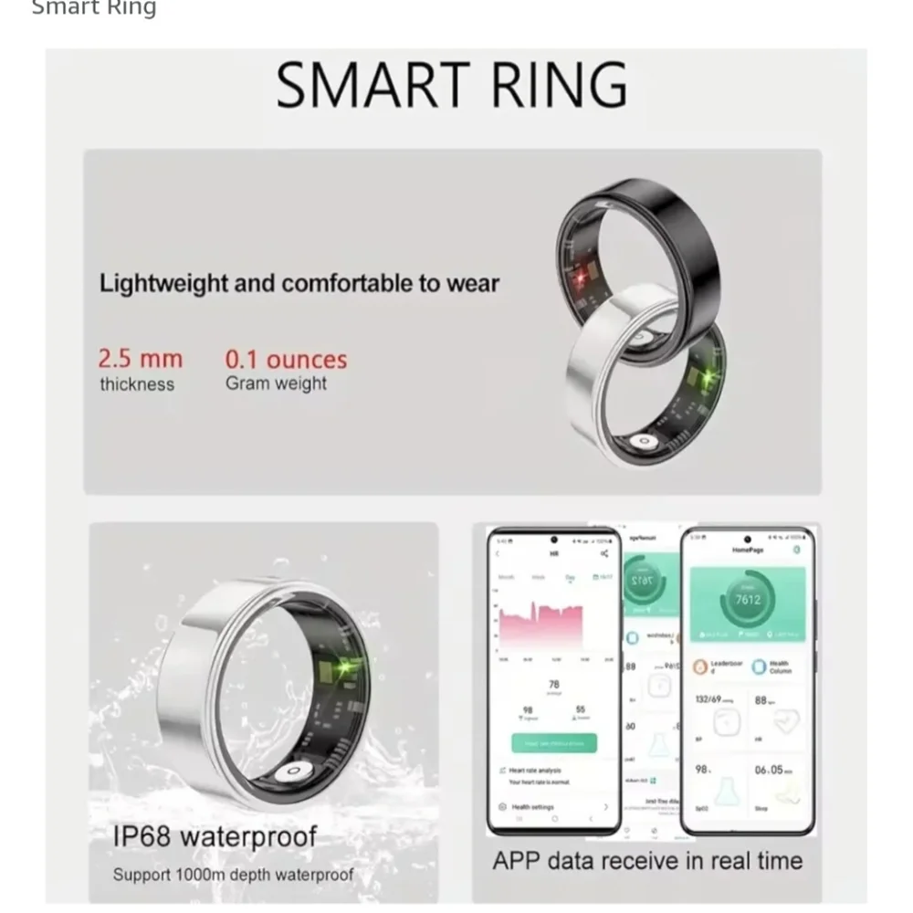 Smart Ring - Silver, Size 12